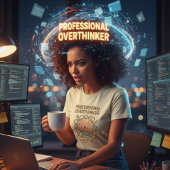 Funny Professional Overthinker Brain Cartoon T-shirt