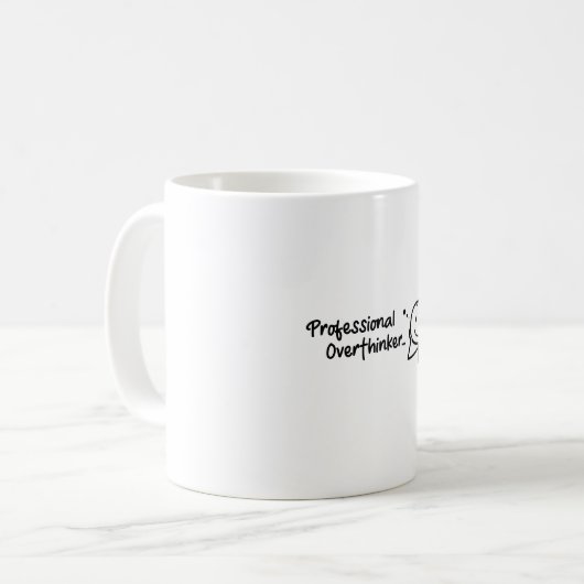 Funny Professional Overthinker Mug Design Koffiemok (Voorkant links)