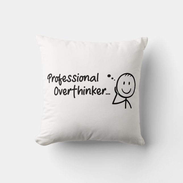 Funny Professional Overthinker Throw Pillow Kussen (Voorkant)