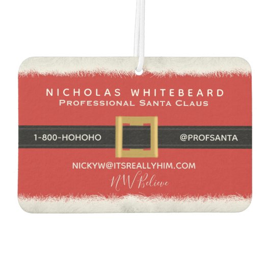 Funny Professional Santa Claus Car Air Freshener Luchtverfrisser (Achterkant)