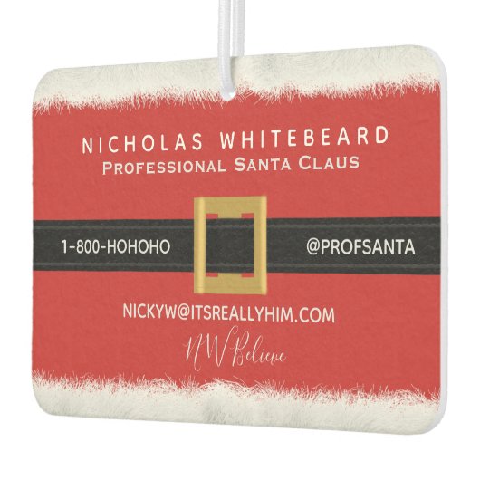 Funny Professional Santa Claus Car Air Freshener Luchtverfrisser (Links)