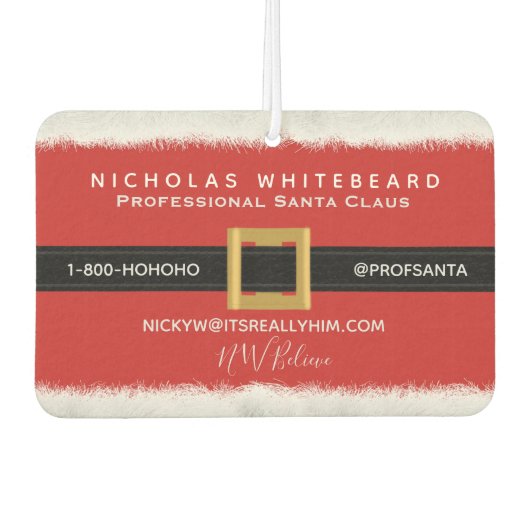 Funny Professional Santa Claus Car Air Freshener Luchtverfrisser (Voorkant)