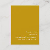 Funny Professionele Humor Onderwijs Visitekaartje (Achterkant)