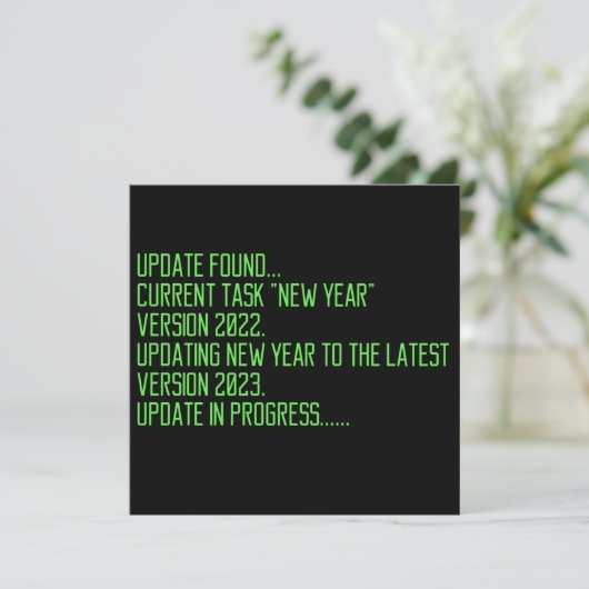 funny programing 2023 new year saying kaart (Staand voorkant)
