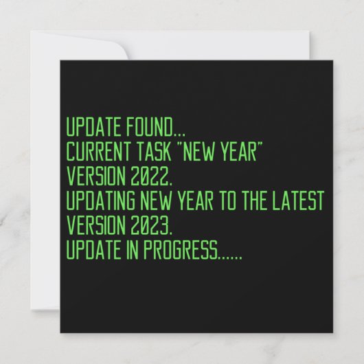 funny programing 2023 new year saying kaart (Voorkant)