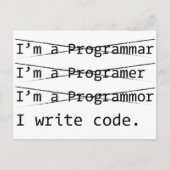 Funny Programmer Briefkaart (Voorkant)
