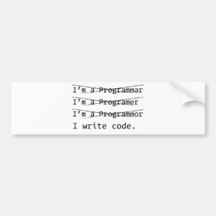 Funny Programmer Bumpersticker