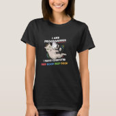 Funny Programmer Cat Beep Boop Coder Meme voor Com T-shirt (Voorkant)