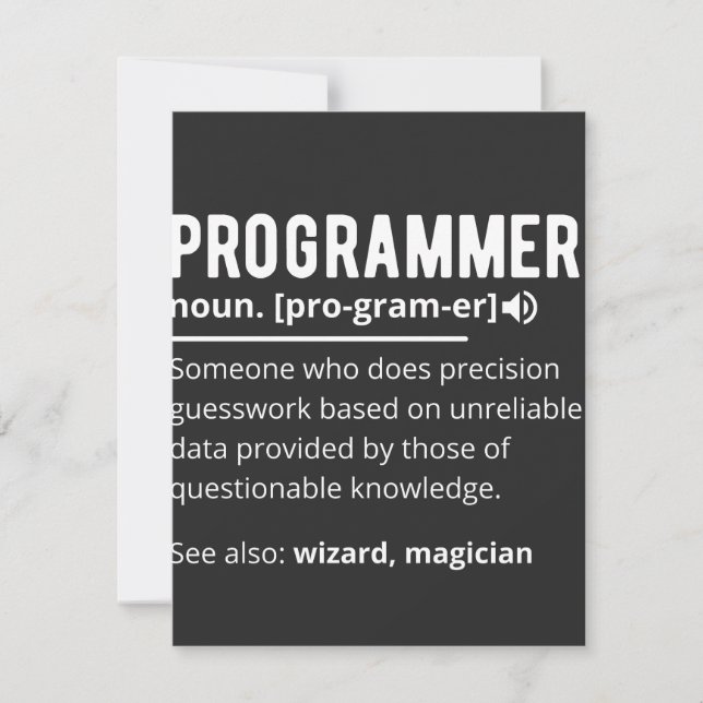 Funny Programmer Code Developer Betekenis Definiti (Voorkant)