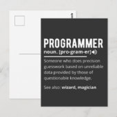 Funny Programmer Code Developer Betekenis Definiti Briefkaart (Voorkant / Achterkant)