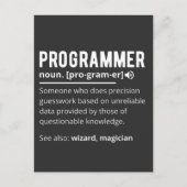 Funny Programmer Code Developer Betekenis Definiti Briefkaart (Voorkant)