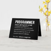 Funny Programmer Code Developer Betekenis Definiti Kaart (Gele Bloem)