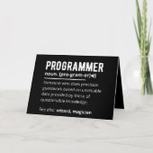 Funny Programmer Code Developer Betekenis Definiti Kaart (Voorkant)