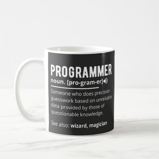 Funny Programmer Code Developer Betekenis Definiti Koffiemok (Links)