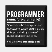 Funny Programmer Code Developer Betekenis Definiti Magneet (Voorkant)
