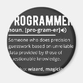 Funny Programmer Code Developer Betekenis Definiti Magneet (Voorkant)