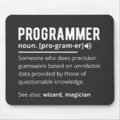 Funny Programmer Code Developer Betekenis Definiti Muismat (Voorkant)