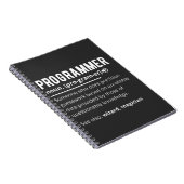 Funny Programmer Code Developer Betekenis Definiti Notitieboek (Rechterzijde)