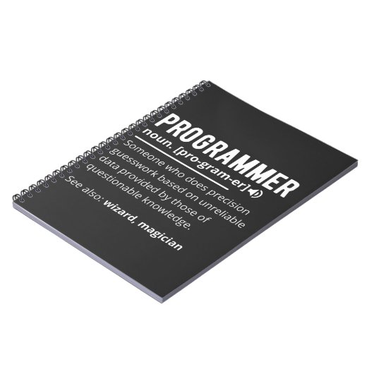 Funny Programmer Code Developer Betekenis Definiti Notitieboek (Linkerzijde)