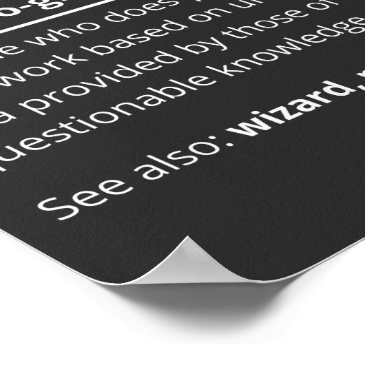 Funny Programmer Code Developer Betekenis Definiti Poster (Hoek)