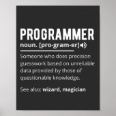 Funny Programmer Code Developer Betekenis Definiti Poster (Voorkant)