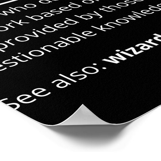 Funny Programmer Code Developer Betekenis Definiti Poster (Hoek)