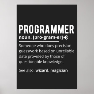 Funny Programmer Code Developer Betekenis Definiti Poster