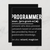 Funny Programmer Code Developer Betekenis Definiti Save The Date (Voorkant / Achterkant)