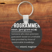 Funny Programmer Code Developer Betekenis Definiti Sleutelhanger (Voorkant)