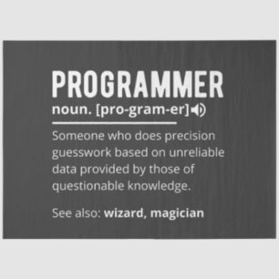 Funny Programmer Code Developer Betekenis Definiti Tissuepapier