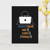 Funny Programmer Coder Computer Science Kaart (Gele Bloem)