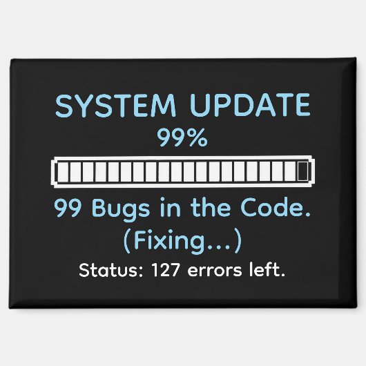 Funny Programmer Coding Magneet (Voorkant)