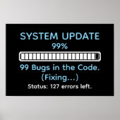 Funny Programmer Coding Poster (Voorkant)