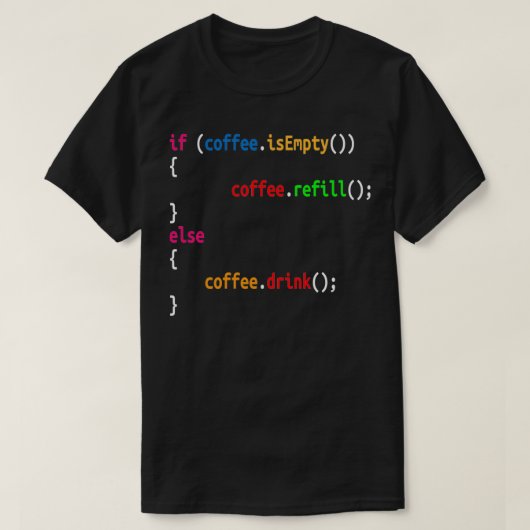 Funny Programmer Coffee Gift for Coders Coffee Lov T-shirt (Design voorkant)