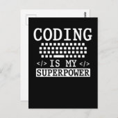 Funny Programmer Computer Science Coder Briefkaart (Voorkant / Achterkant)