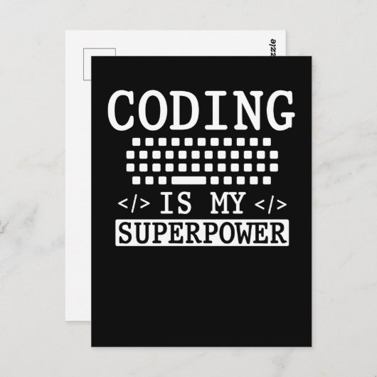 Funny Programmer Computer Science Coder Briefkaart (Voorkant / Achterkant)