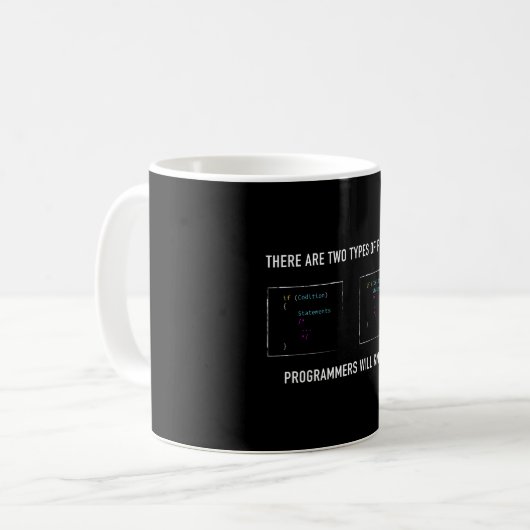 Funny Programmer Gift for Coding Geek Koffiemok (Voorkant links)