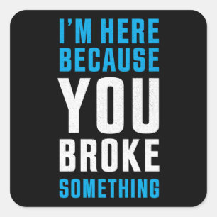 Funny Programmer Gift for Coding nerds Vierkante Sticker