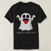 Funny Programmer Halloween Costume Ghost Coding T-shirt (Design voorkant)