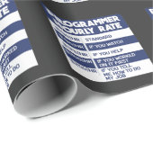 Funny Programmer Hourly Rate Computer IT Coder Cadeaupapier (Rol Hoek)