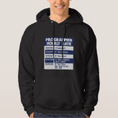 Funny Programmer Hourly Rate Computer IT Coder Hoodie (Voorkant)