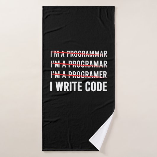 Funny Programmer I Wite Code Badhanddoek (Badhanddoek)