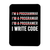 Funny Programmer I Wite Code Magneet (Verticaal)