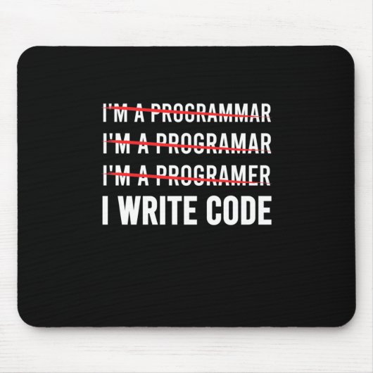 Funny Programmer I Wite Code Muismat (Voorkant)