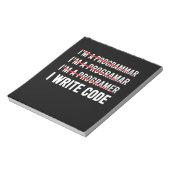 Funny Programmer I Wite Code Notitieblok (Linkerzijde)
