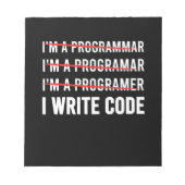 Funny Programmer I Wite Code Notitieblok (Voorkant)