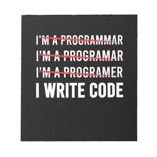 Funny Programmer I Wite Code Notitieblok (Voorkant)