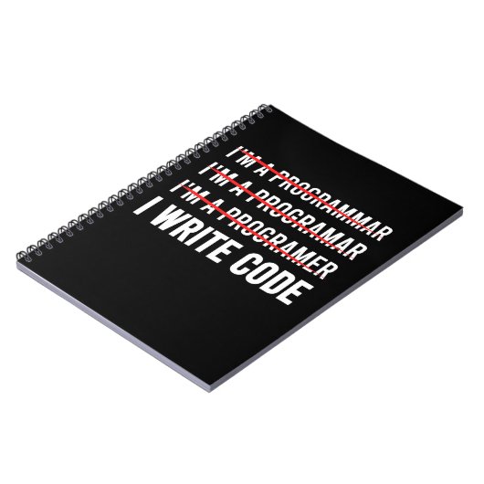 Funny Programmer I Wite Code Notitieboek (Linkerzijde)