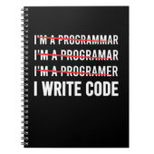 Funny Programmer I Wite Code Notitieboek (Voorkant)