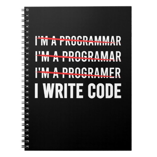 Funny Programmer I Wite Code Notitieboek (Voorkant)
